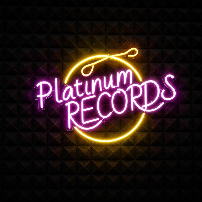 Объёмные световые буквы — проект «Platinum Records»