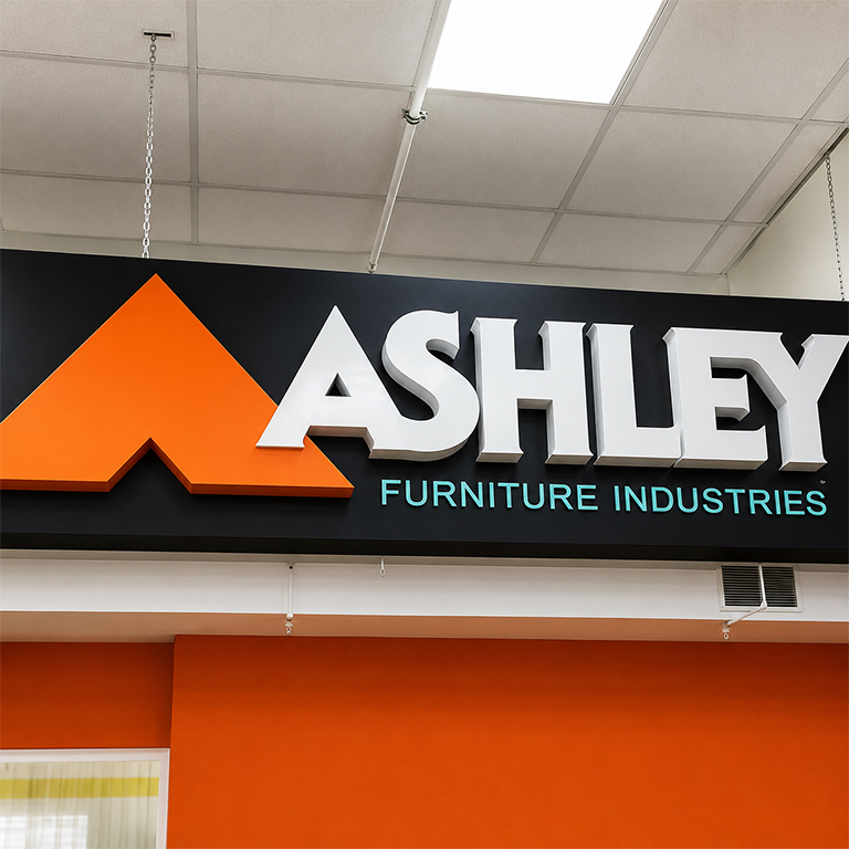 Объёмные буквы — проект «ASHLEY»